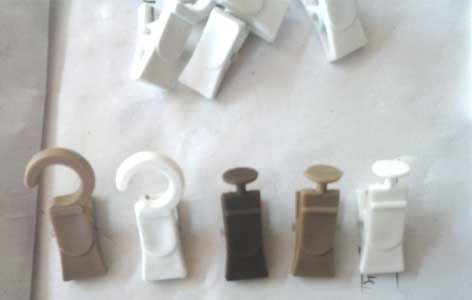 Plastic small clip for curtain, Display, hanging, sliding